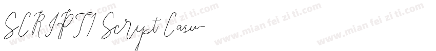 SCRIPT1 Script Casu字体转换